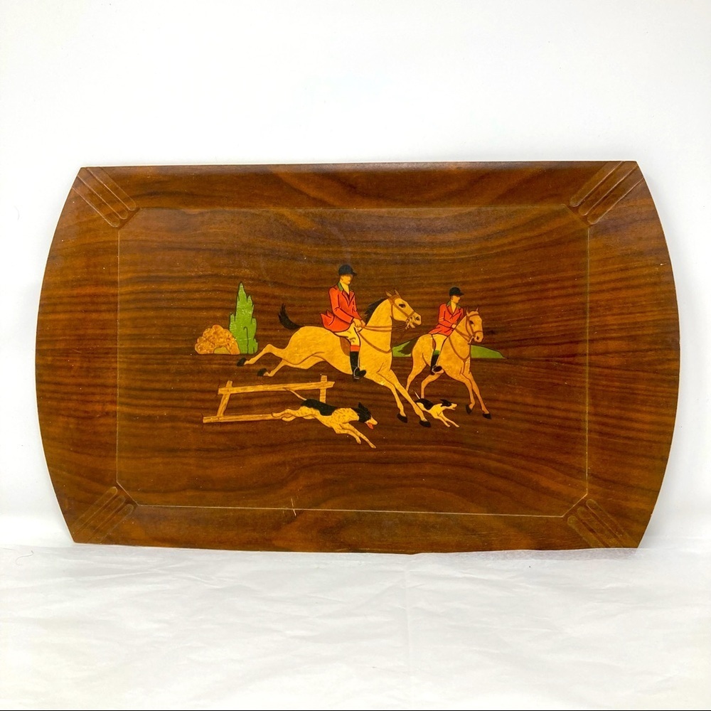 Two Vintage Hasko Haskelite polo trays